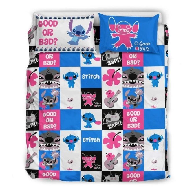 Cozy Kids' Stitch Bedding Set - Fun Design For A Good Night'S Sleep!