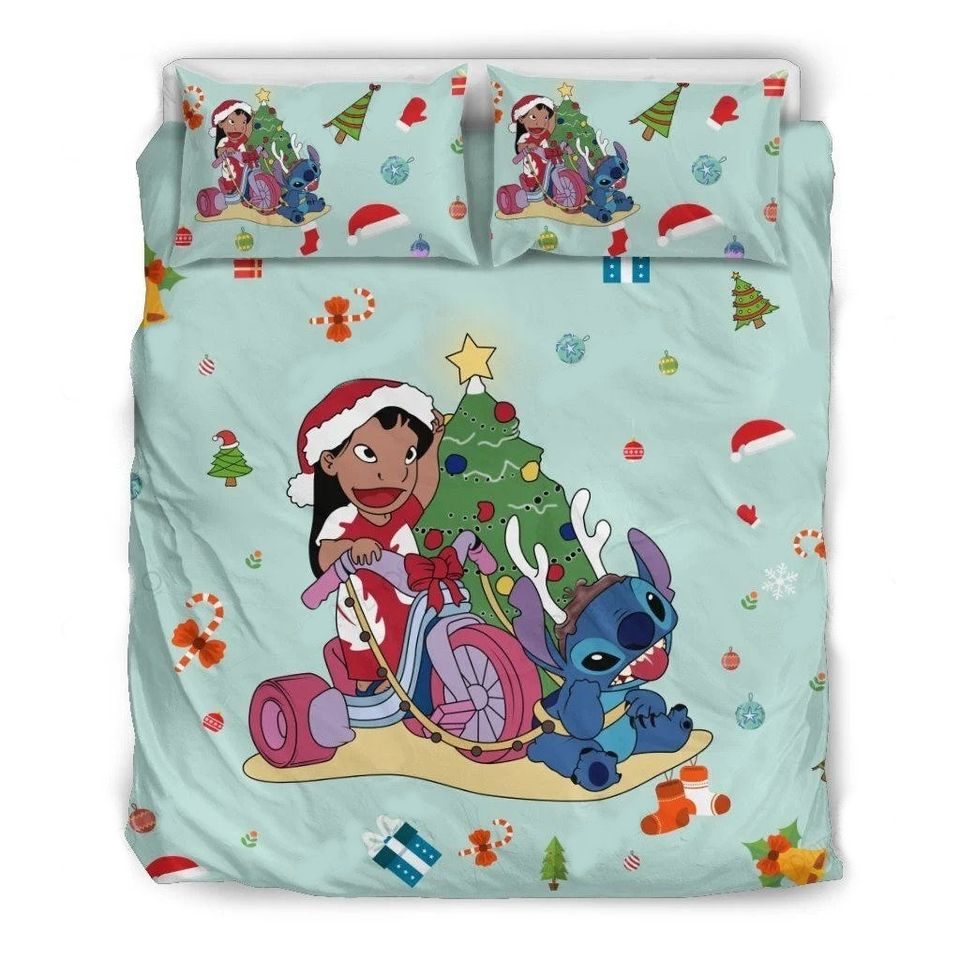 Festive Cartoon Character Christmas Bedding Set - Cozy Holiday Duvet Cover & Pillowcases