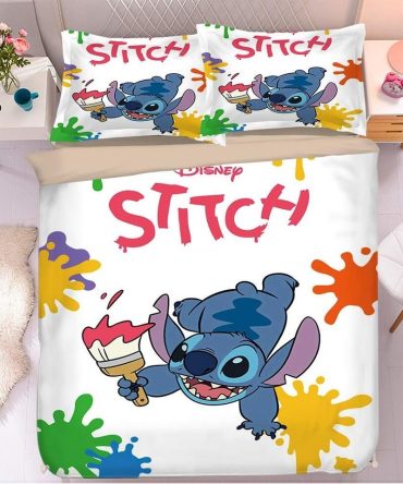 Disney Stitch Color Splash Bedding Set – Fun & Cozy Kids' Bedroom Decor