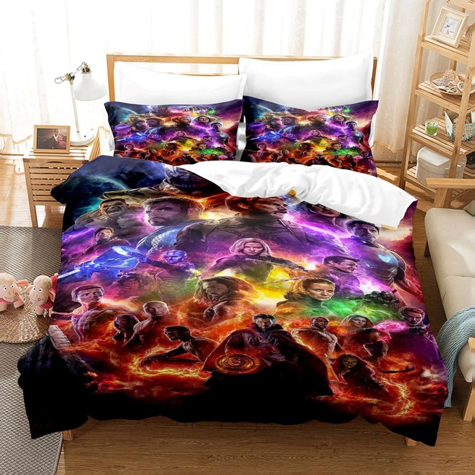 Ultimate Superhero Themed Bedding Set - Cozy, Vibrant Design - Perfect For Kids & Fans!