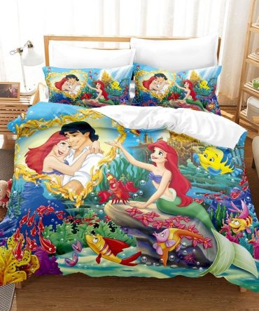 Enchanting Mermaid-Inspired Bedding Set For Kids - Vibrant Ocean Adventure Design