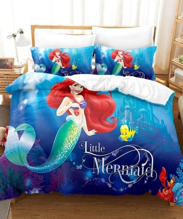 Enchanting Little Mermaid Bedding Set - Cozy Kids Comforter With Pillowcases