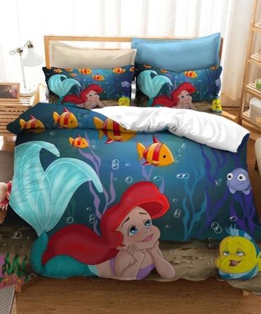 Enchanting Underwater Princess Bedding Set - Dreamy Ocean Theme For Kids' Room