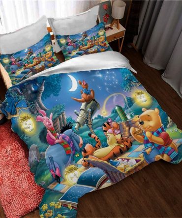 Cozy Cartoon Forest Friends Kids Bedding Set - Soft, Colorful, Twin Size