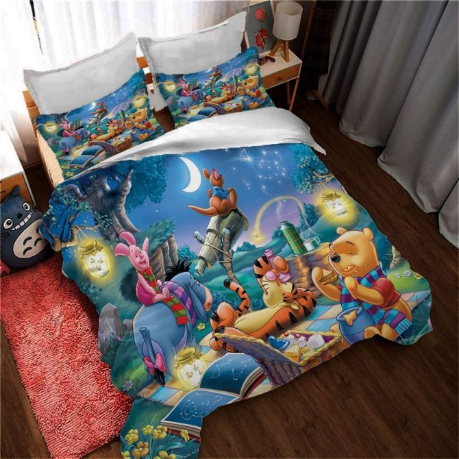 Cozy Cartoon Forest Friends Kids Bedding Set - Soft, Colorful, Twin Size