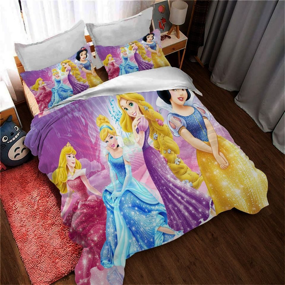 Magical Princess Bedding Set – Twin Size Comforter & Pillowcases For Kids
