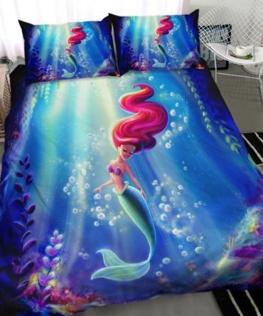 Enchanting Mermaid Bedding Set - 3D Ocean Fantasy Comforter & Pillowcases