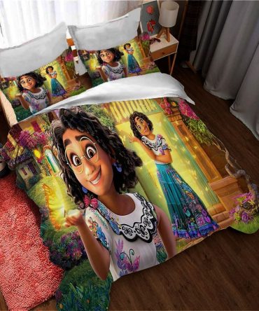 Enchanting Cartoon Character Bedding Set - Cozy & Vibrant Design For Kids' Rooms