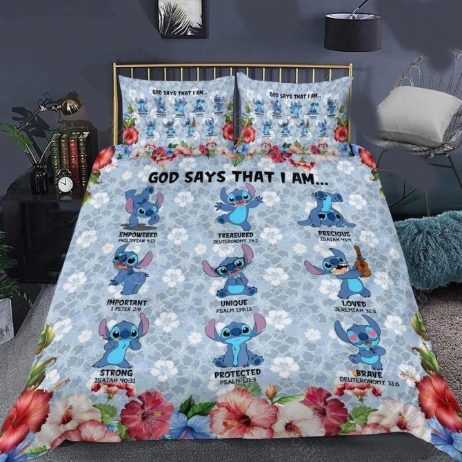 Cozy Blue Character-Themed Bedding Set With Inspirational Quotes - Twin/Queen/King Sizes