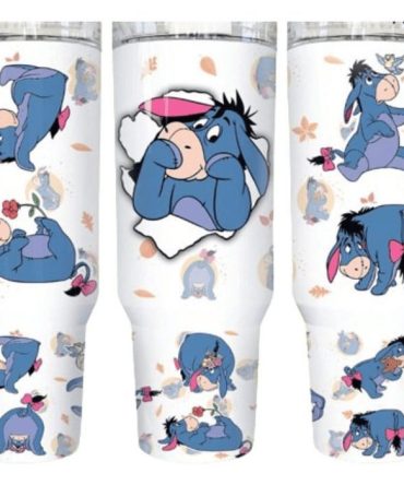 Eeyore Tumbler Mug - Disney Winnie The Pooh - 20Oz Insulated Travel Cup With Handle