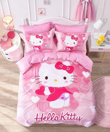 Adorable Hello Kitty Pink Bedding Set – Cozy Comfort For Kids' Room Décor