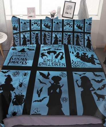 Enchanting Hocus Pocus Themed Bedding Set - Spooky Halloween Decor For Magical Nights