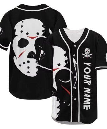 Custom Horror Baseball Jersey - Personalize With Your Name - Perfect For Halloween Fans