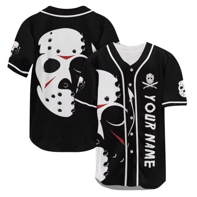 Custom Horror Baseball Jersey - Personalize With Your Name - Perfect For Halloween Fans