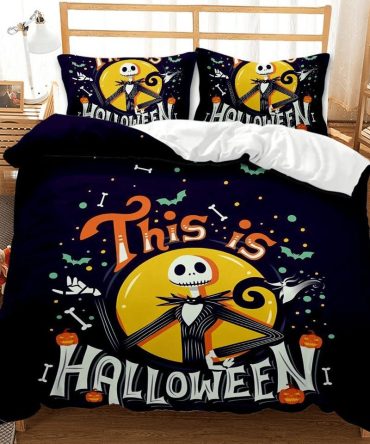 Spooky Halloween Bedding Set - King Size Comforter & Pillowcases - Premium Soft Material