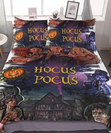 Enchanting Hocus Pocus Bedding Set - Halloween Witchy Comforter & Pillowcases