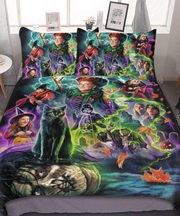 Magical Movie-Themed Bedding Set – Cozy Halloween Duvet Cover & Pillowcases – Vibrant Design, Perfect For Fans