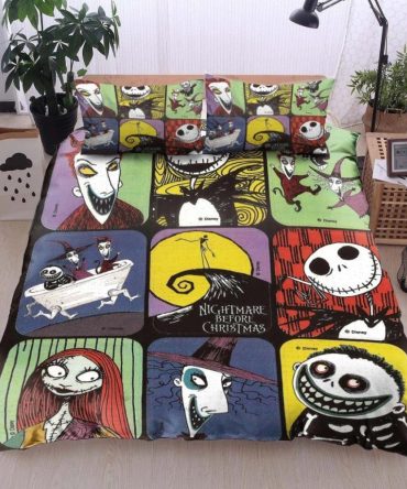 Nightmare Before Christmas Bedding Set – Vibrant Cartoon Design For Cozy Sleep