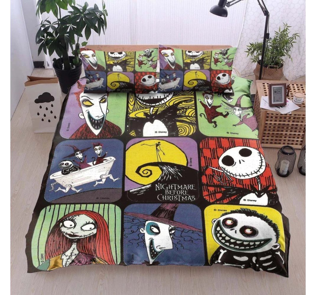 Nightmare Before Christmas Bedding Set – Vibrant Cartoon Design For Cozy Sleep