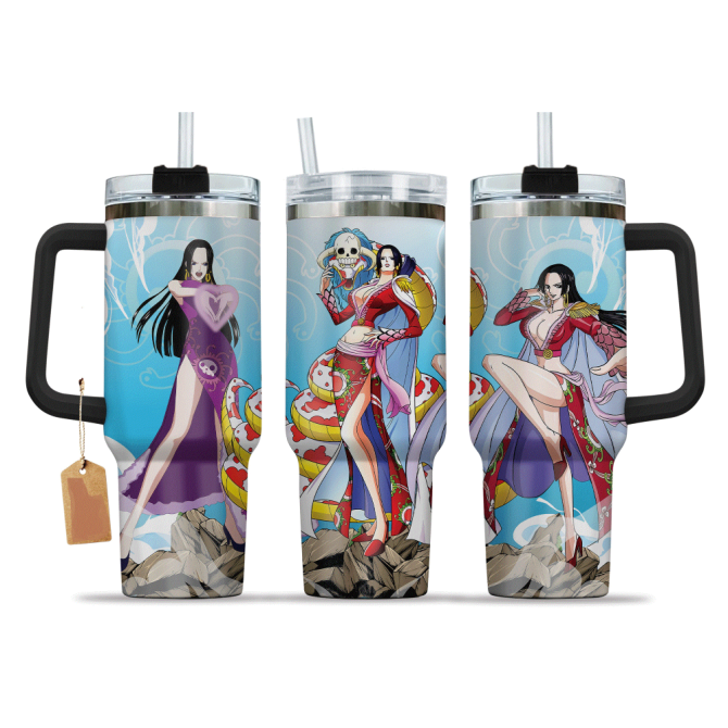 Anime Character Insulated Travel Mug With Handle & Straw - 20Oz Stainless Steel Tumbler, Leak-Proof For Hot & Cold Drinks