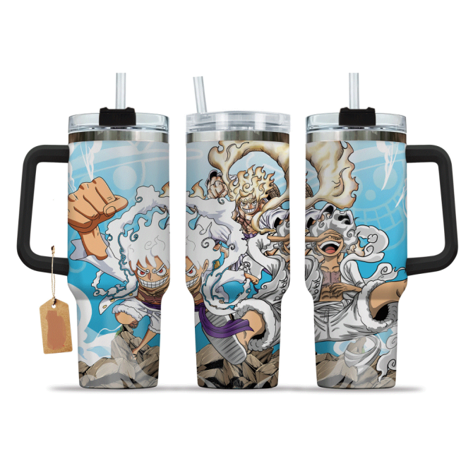 Anime Hero Tumbler With Handle & Straw - Insulated 40Oz Travel Mug For Fans