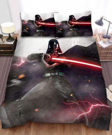 Epic Galactic Bedding Set - Double-Sided Design With Iconic Dark Warrior Print - Twin/Queen/King Sizes