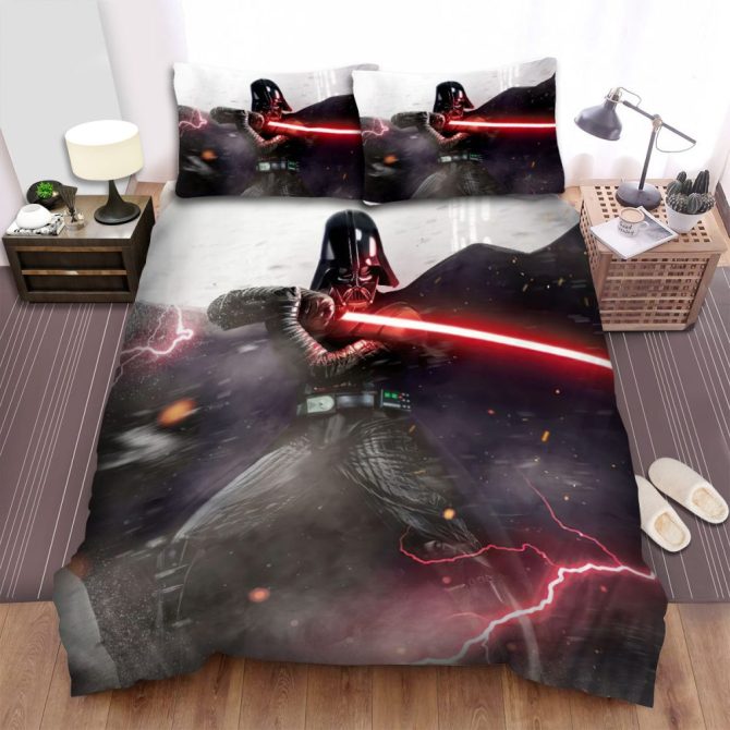 Epic Galactic Bedding Set - Double-Sided Design With Iconic Dark Warrior Print - Twin/Queen/King Sizes