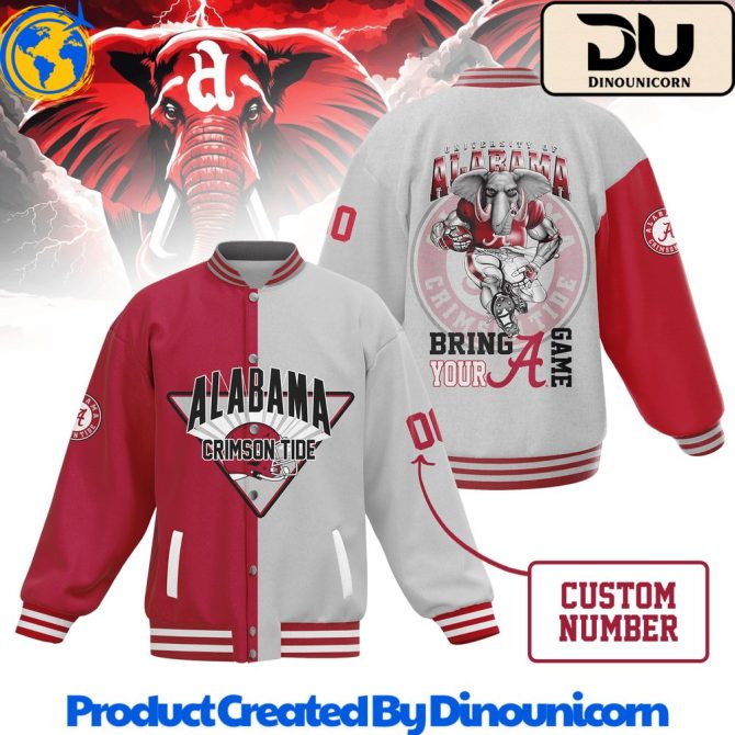 Custom Alabama Crimson Tide Varsity Jacket - Show Your Team Spirit!