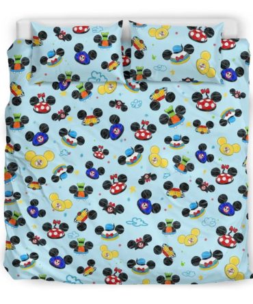 Cozy Kids' Disney Mickey Mouse Bedding Set - Fun Cartoon Design, Soft & Durable, Twin/Full