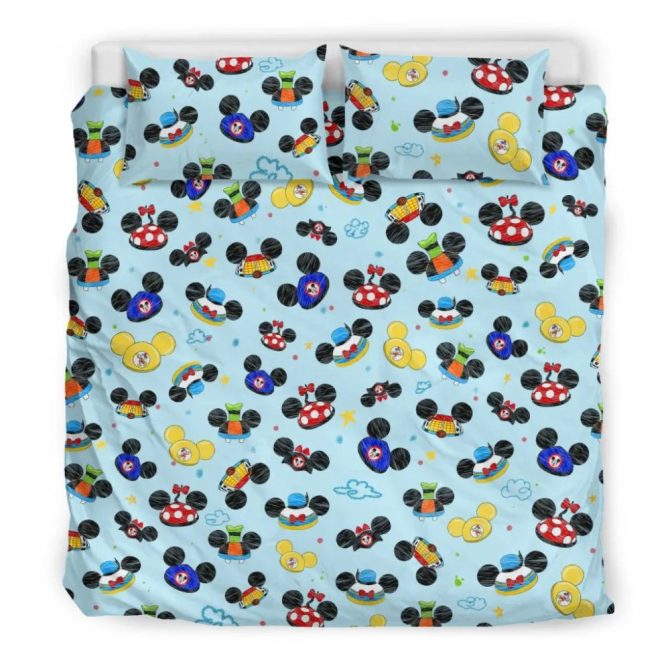 Cozy Kids' Disney Mickey Mouse Bedding Set - Fun Cartoon Design, Soft & Durable, Twin/Full