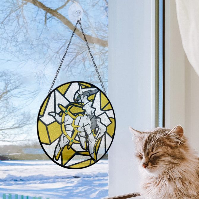 Stunning Stained Glass Style Hanging Decor With Mythical Creature Design – Perfect For Any Room! - Image 5