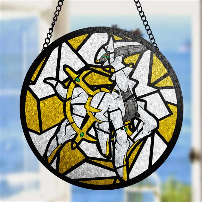 Stunning Stained Glass Style Hanging Decor With Mythical Creature Design – Perfect For Any Room! - Image 4