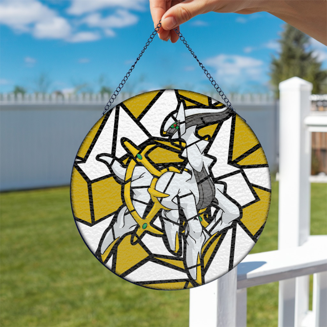 Stunning Stained Glass Style Hanging Decor With Mythical Creature Design – Perfect For Any Room! - Image 2
