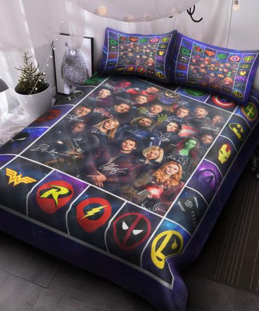 Superhero Galaxy Bedding Set - Ultimate Comfort With Iconic Characters - Twin/Queen/King