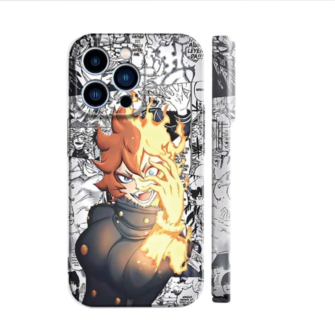 Anime Flame Hero Phone Case - Stylish Manga Design For Iphone 14 Pro Max
