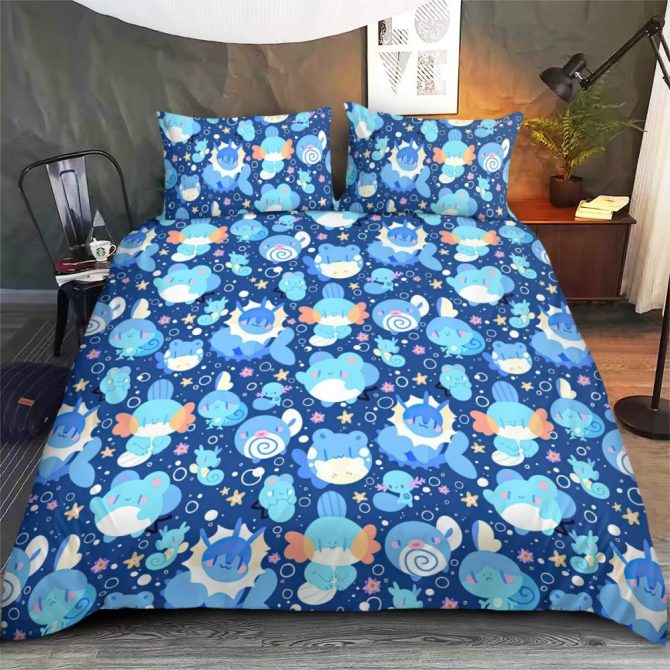 Cozy Blue Cartoon Animal Bedding Set - Cute Kids' Bedroom Decor - Soft & Stylish Duvet Cover With Pillowcases