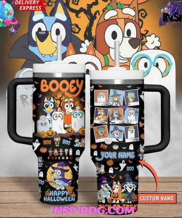 Custom Halloween Cartoon Travel Mug – Personalized Booey Design For Spooky Fun!