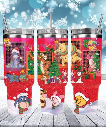 Festive Holiday Tumbler With Straw - Cute Christmas Design, 40 Oz Capacity