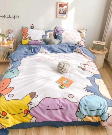 Cozy Cartoon Bedding Set - Soft & Colorful Duvet Cover For Kids & Teens - Twin/Full/Queen Sizes