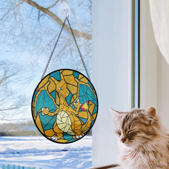 Stunning Dragon Stained Glass Sun Catcher - Unique Home Decor Gift For Fans - Image 2