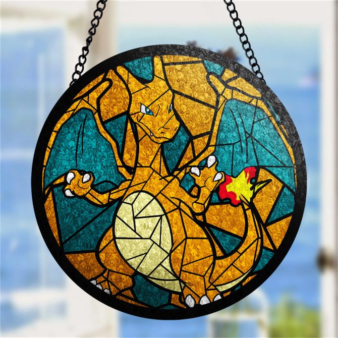 Stunning Dragon Stained Glass Sun Catcher - Unique Home Decor Gift For Fans