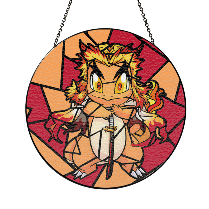 Stunning Dragon Stained Glass Art - Unique Decorative Hanging Panel For Home - Image 2
