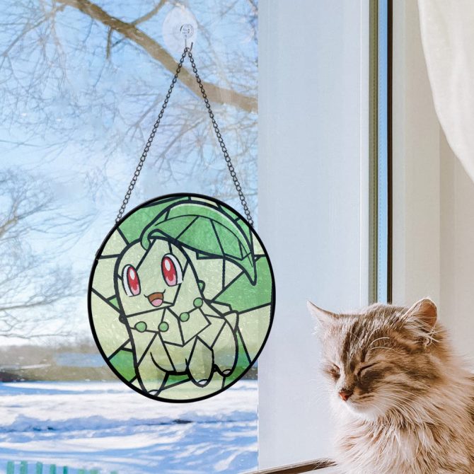Chic Leaf Creature Stained Glass Sun Catcher - Handmade Home Decor Gift - Image 5
