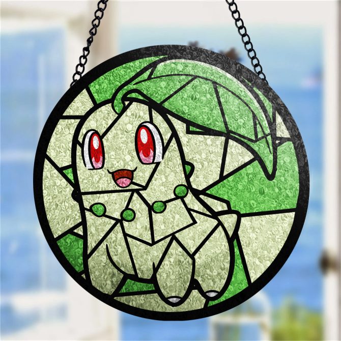 Chic Leaf Creature Stained Glass Sun Catcher - Handmade Home Decor Gift - Image 3