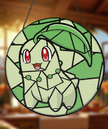 Chic Leaf Creature Stained Glass Sun Catcher - Handmade Home Decor Gift