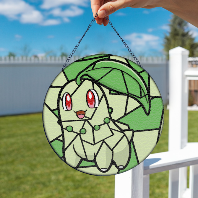 Chic Leaf Creature Stained Glass Sun Catcher - Handmade Home Decor Gift - Image 4
