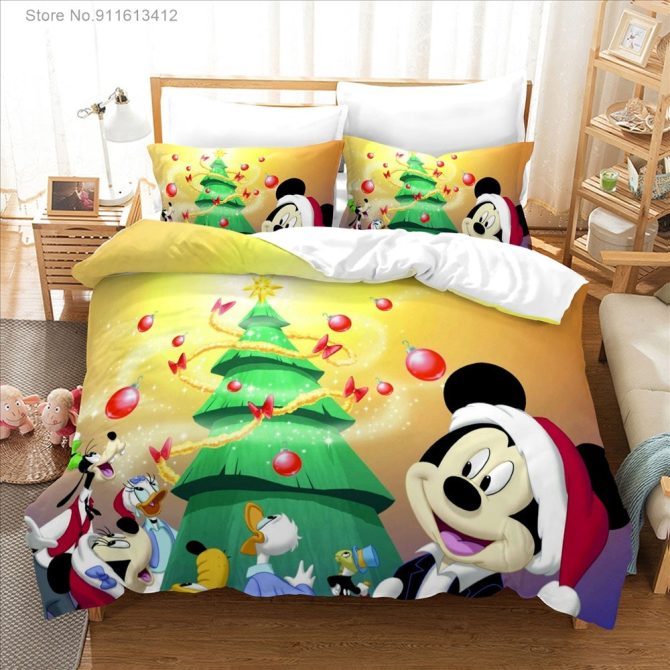 Festive Christmas Cartoon Bedding Set - Cozy Holiday Comfort For Kids & Adults