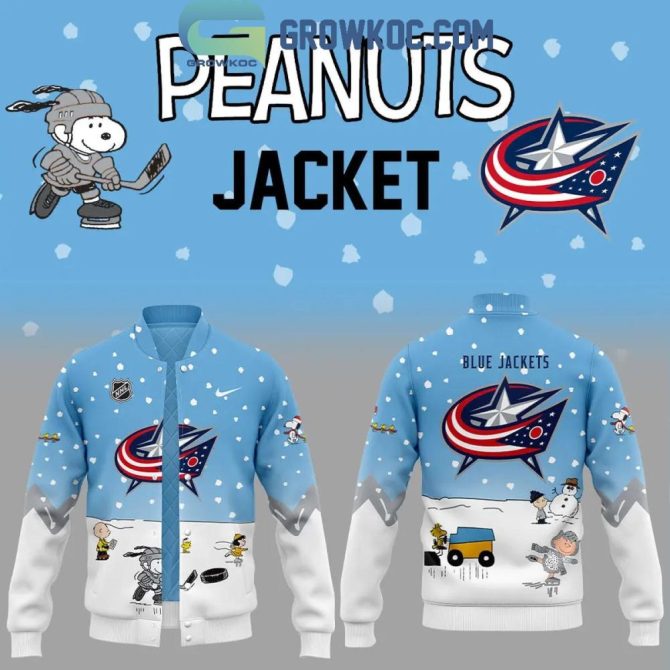 Limited Edition Peanuts Blue Jackets Bomber – Cozy Winter Style For Fans