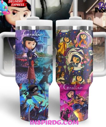 Coraline Travel Mug – Double-Wall Insulated , Vibrant Design , 20Oz Capacity , Fast Shipping!