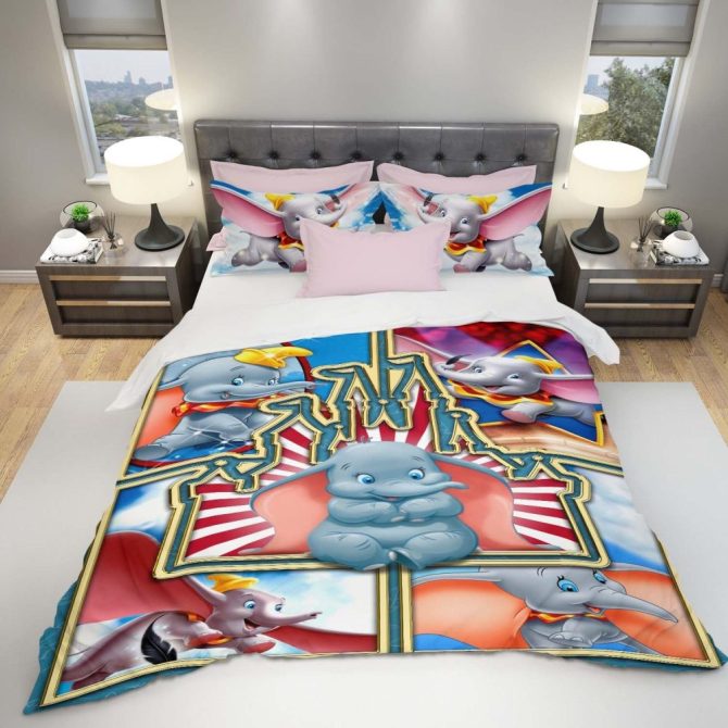 Cozy Elephant Cartoon Bedding Set - Kids Comforter With Pillowcases - Soft & Colorful Bedroom Decor - Image 3